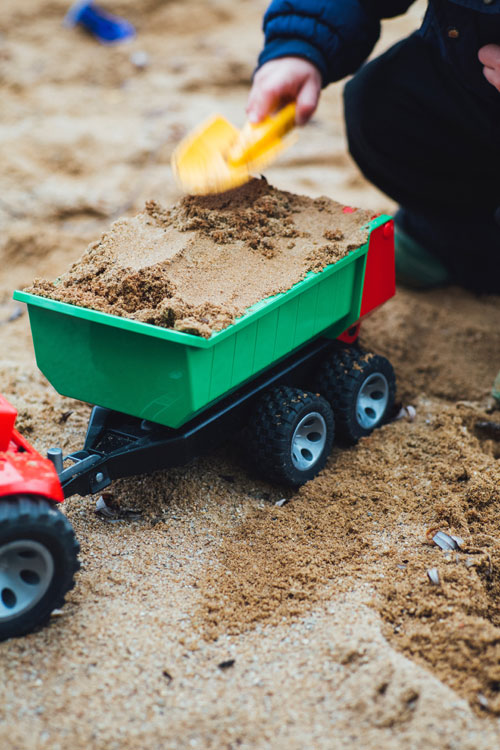 Tractor in sand